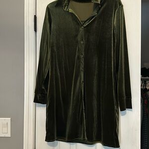 Velvet green dress